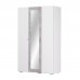 ШКАФ "АКВИЛОН" 3-х створчатый АКЦЕНТ 25 с зеркалом, ФУР белое сияние / цемент светлый 2020 х 1250 х 523 мм