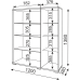 ШКАФ "RINNER" сервант модульная гостиная "ТИФФАНИ" М02 белый (поры дерева) / белый глянец 1380 х 1200 х 380 мм