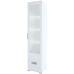 ПЕНАЛ "RINNER" витрина модульная гостиная "ТИФФАНИ" М07 белый (поры дерева) / белый глянец 2056 х 500 х 380 мм