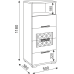 КОМОД "RINNER" малый модульная гостиная "ТИФФАНИ" М10 белый (поры дерева) / белый глянец 500 х 380 х 1180 мм