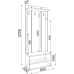 ВЕШАЛКА "RINNER" модульная прихожая ТИФФАНИ М31 (БЕЗ ФАСАДОВ) белый (поры дерева) 2056 х 800 х 380 мм