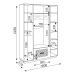 ШКАФ "RINNER" 4-х створчатый "ТИФФАНИ" М28 с ящиками белый (поры дерева) / белый глянец 2220 х 1600 х 510 мм