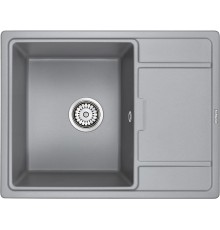 Мойка кухонная Paulmark Flugen 50-650 PM216550-GRM из искусственного камня, серый металлик