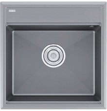 Мойка кухонная Paulmark Stepia 50 PM115051-GRM из искусственного камня, серый металлик