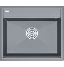 Мойка кухонная Paulmark Stepia 60 PM115951-GRM из искусственного камня, серый металлик