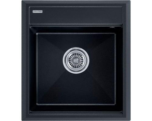 Мойка кухонная Paulmark Stepia 45 PM114651-BLM из искусственного камня, черный металлик