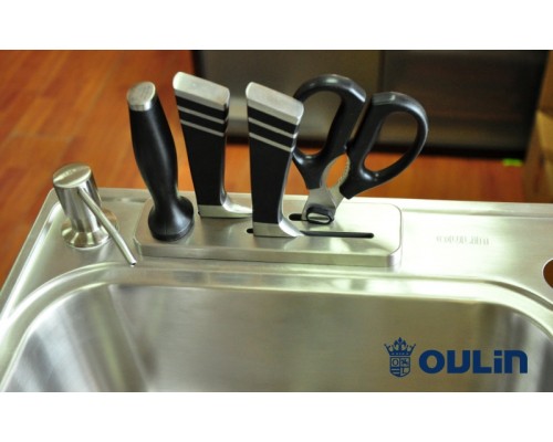 МОЙКА OULIN OL - H 9910 с набором ножей нержавеющая сталь 800 x 460 мм