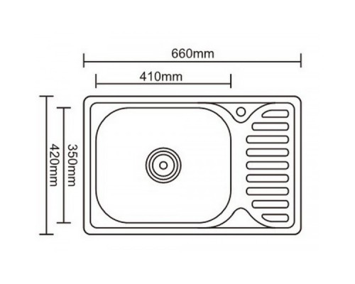 МОЙКА PREMIAL PL 6642 (толщина 0,8 мм) матовая 660 х 420 мм